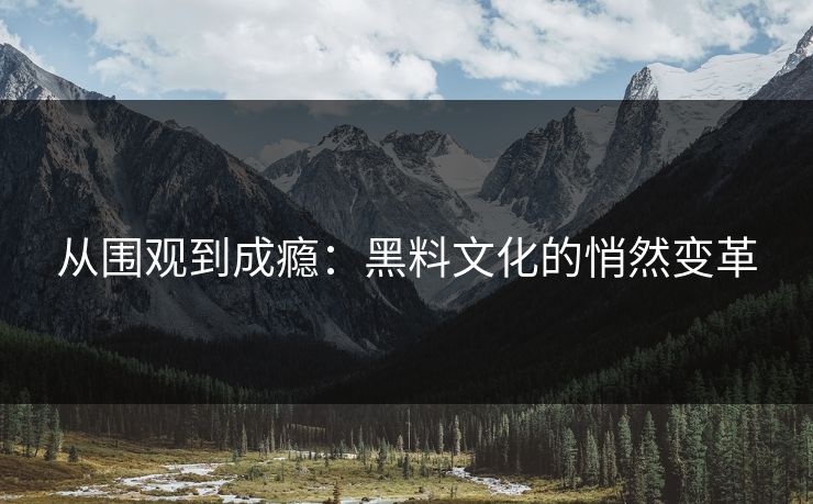 从围观到成瘾：黑料文化的悄然变革